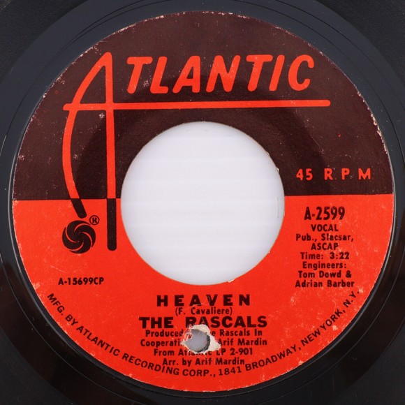 Media | The Rascals Heaven Baby Im Blue 1969 45 Rpm 7 Single Vinyl ...